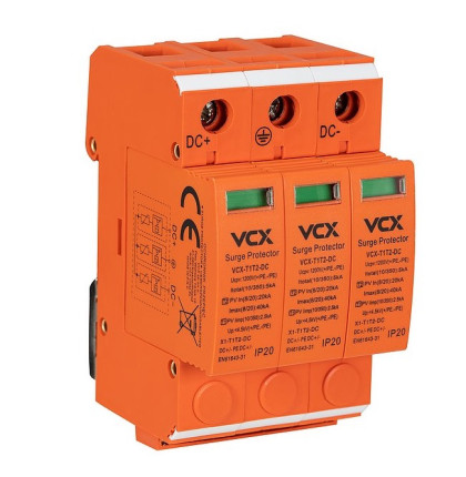 Přepěťová ochrana VCX DC třída T1T2 (B+C) 3P 1200V 5kA Professional Plus Přepěťová ochrana VCX DC třída T1T2 (B+C) 3P 1200V 5kA Professional Plus