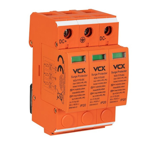 Přepěťová ochrana VCX DC třída T1T2 (B+C) 3P 1200V 5kA Professional Plus