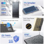 Solární panel Renogy 200W mono, úprava ShadowFlux, černý rám Solární panel Renogy 200W mono, úprava ShadowFlux, černý rám