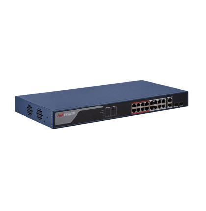 DS-3E1318P-EI 16x POE | 16x 100 Mb/s | 2x 1 Gb Combo port | výkon 230 W | Smart…