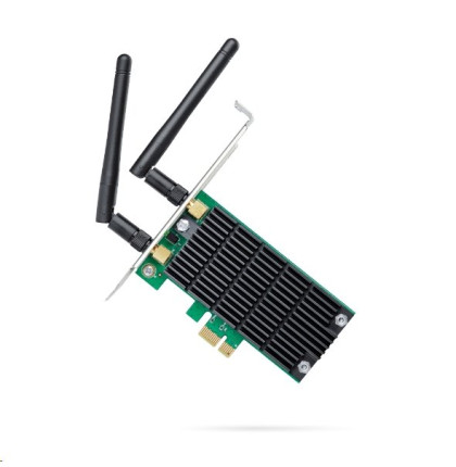 Síťová karta TP-Link Archer T4E AC 1200 Dual Band, 300Mbps 2,4GHz/ 867Mbps 5GHz, PCI-e, odnímatelná anténa