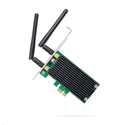 Síťová karta TP-Link Archer T4E AC 1200 Dual Band, 300Mbps 2,4GHz/ 867Mbps 5GHz, PCI-e, odnímatelná anténa Síťová karta TP-Link Archer T4E AC 1200 Dual Band, 300Mbps 2,4GHz/ 867Mbps 5GHz, PCI-e, odnímatelná anténa