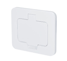 Solight vestavná podlahová zásuvka, IP55, matná bílá, obdélníkové víčko