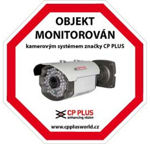 Samolepka CCTV CP-PR-34 - kamerové systémy CP PLUS   