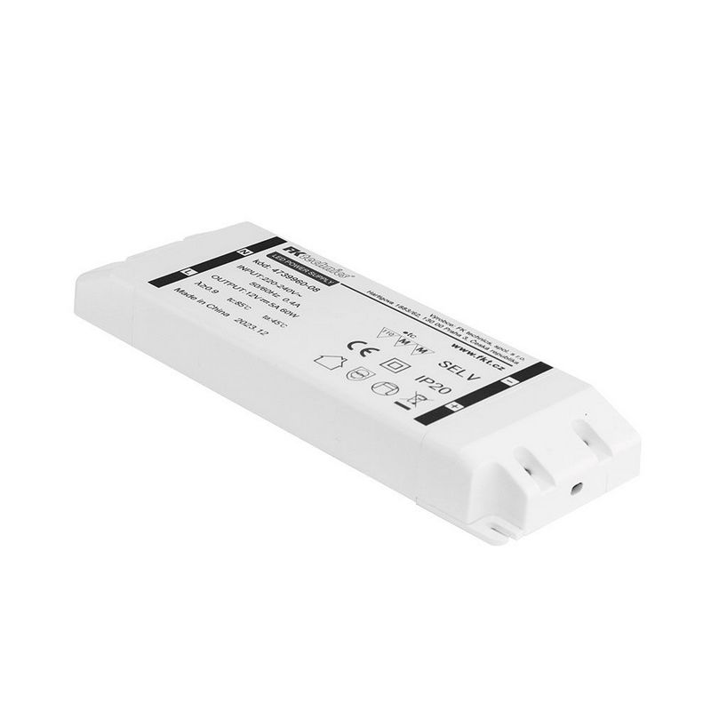Síťový napájecí zdroj 12V / 60W, 5A, IP20, kryté svorky - FKtechnics FK technics