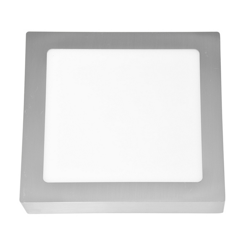 LED přisazené svítidlo CSQ - 12W, bílá 4100K, 960Lm, hranaté, chrom