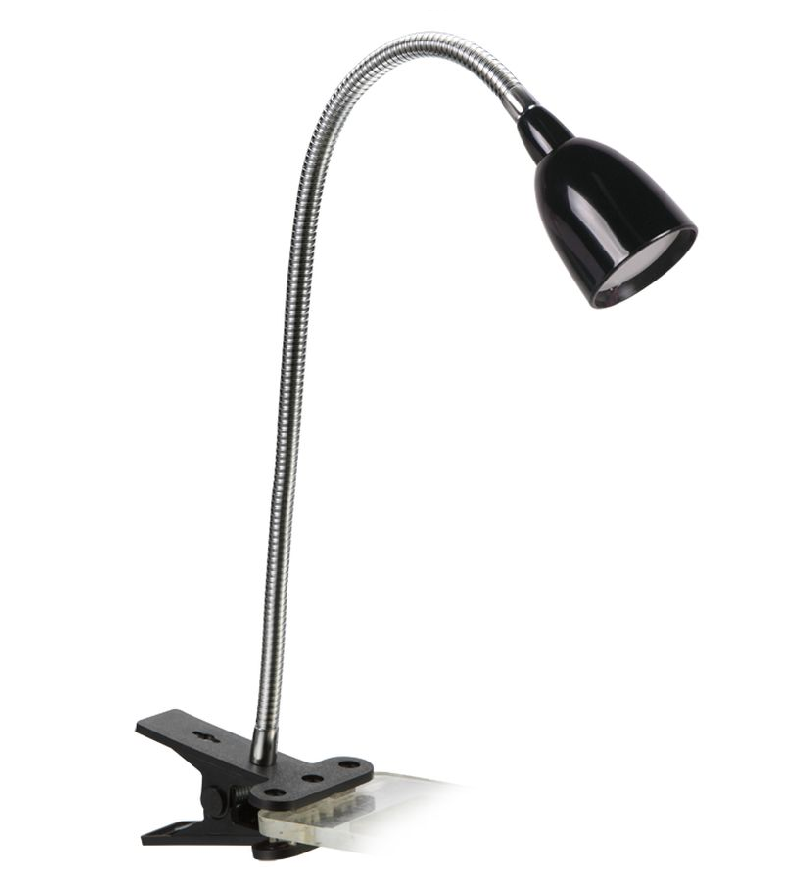 LED stolní lampička, 2.5W, 170Lm, 3000K, clip, černá