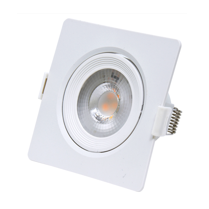 LED vestavné bodové svítidlo - 5W, bílá 4100K, 520Lm, hranaté