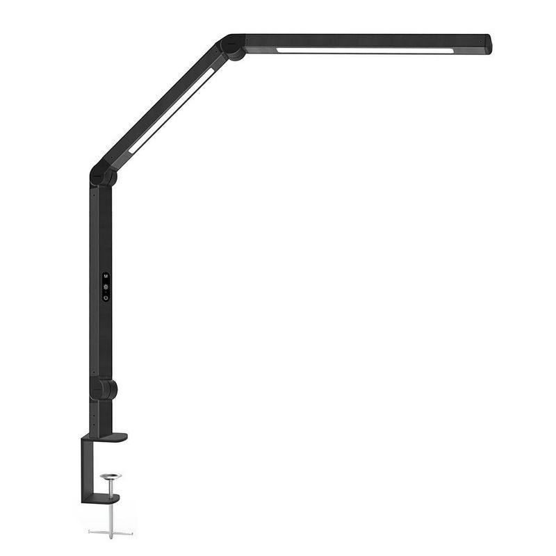 LED stolní pracovní lampa 12W, 1000Lm, 3000-6500 K, Ra >92, stmívatelná, černá, šroub FK technics