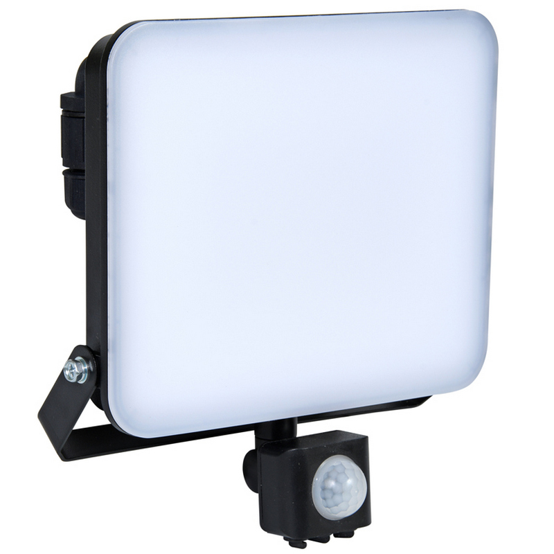 Venkovní LED reflektor FIST 50W, 4500Lm, 5000K, IP65 se senzorem - Ecolite