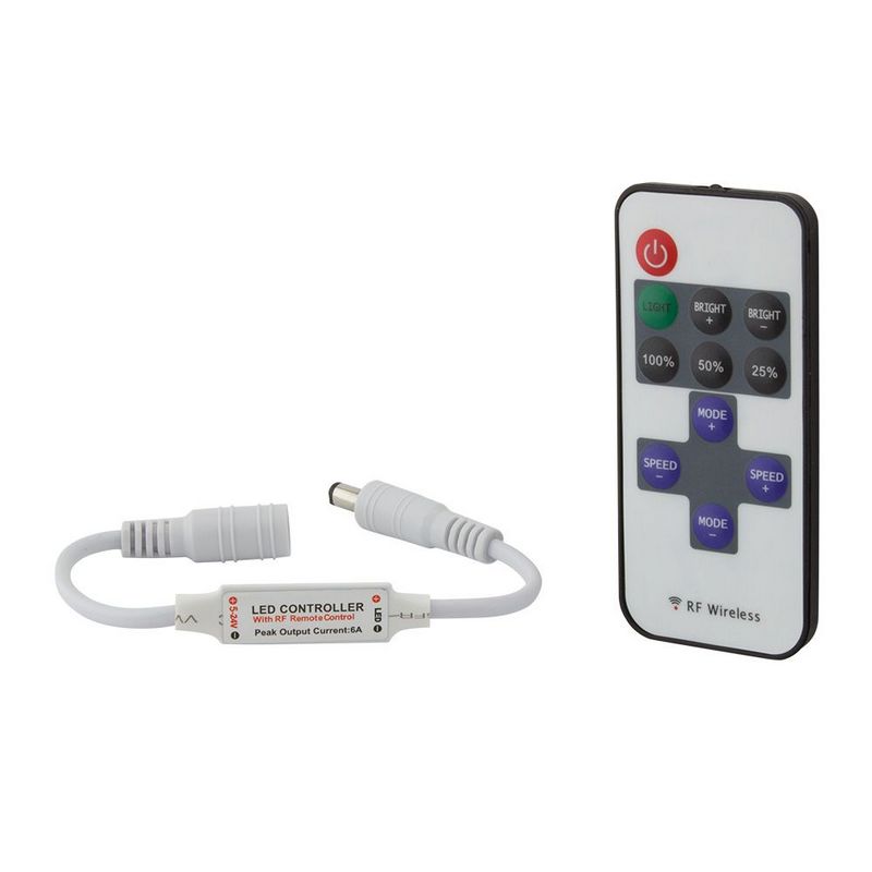 Ovladač pro LED pásky s DO (RF), 6A, 12/24V, s konektory DC 5,5/2,1 FK technics
