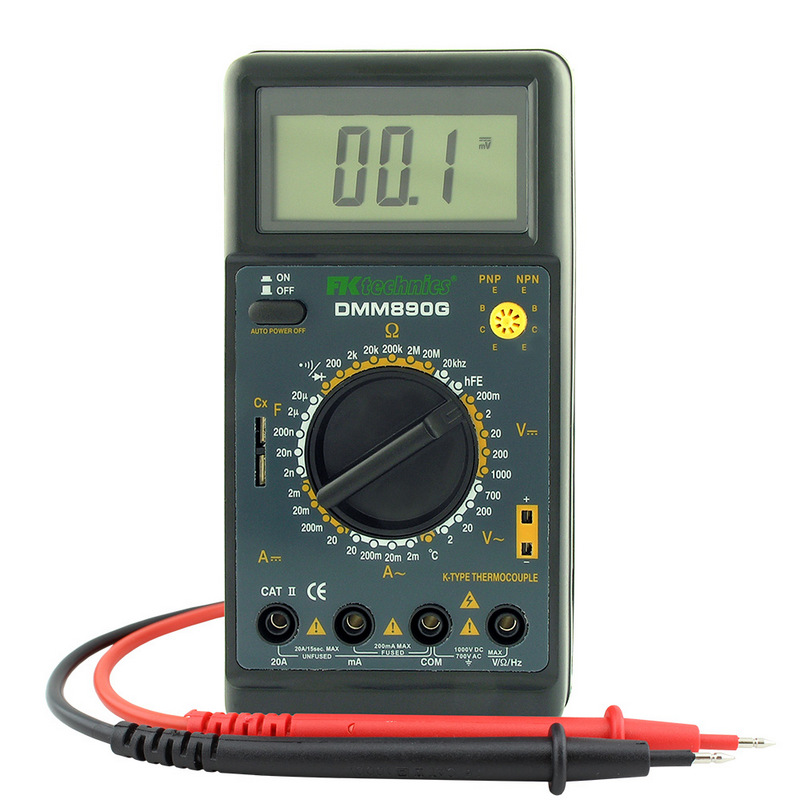 Digitální multimetr FK890G - měření základních veličin + teploty, kapacity a frekvence