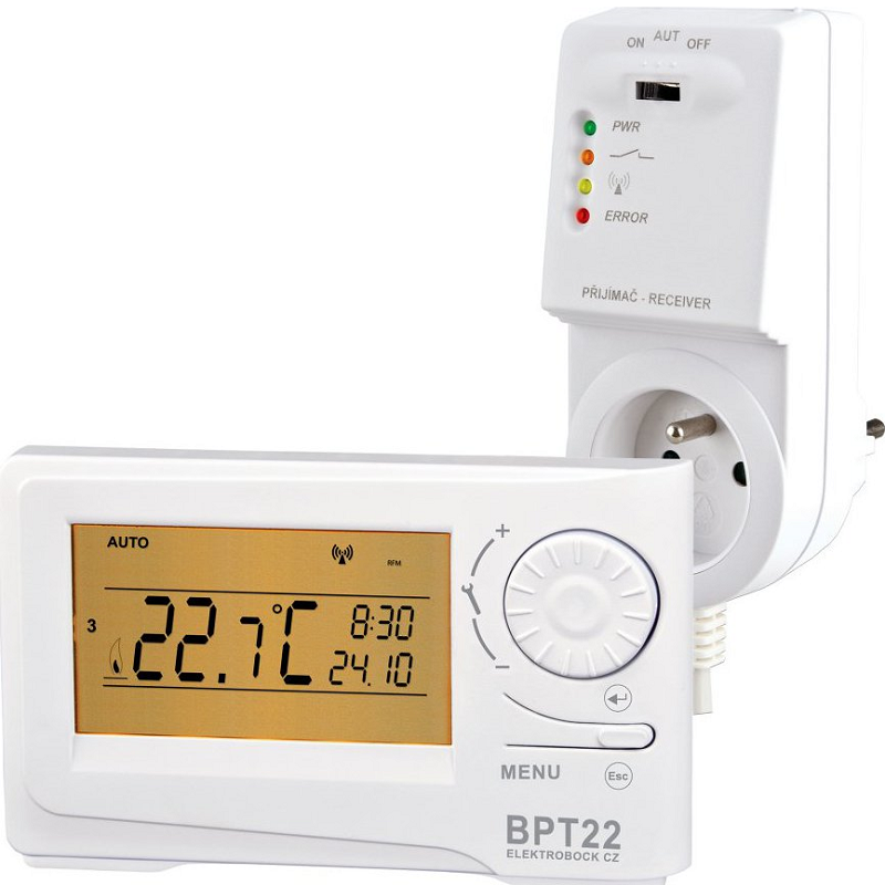 BT22 - Set bezdrátového termostatu s přijímačem - Elektrobock