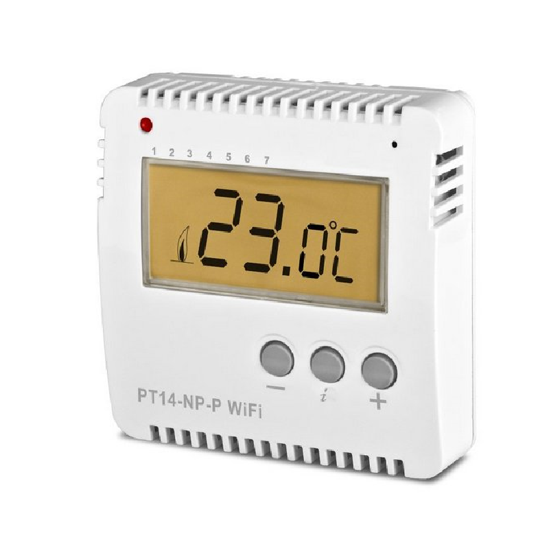 PT14-NP-P WiFi - Prostorový WiFi termostat s bezpotencionálním kontaktem - Elektrobock