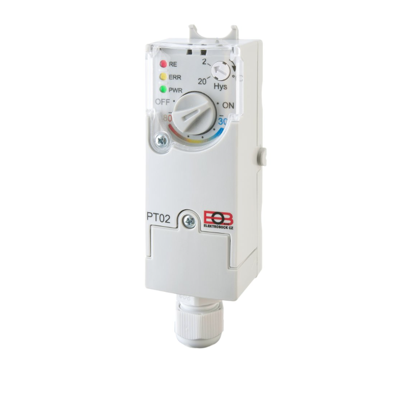 PT02 - Elektronický příložný termostat - Elektrobock