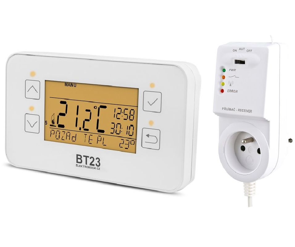 BT23 - Set bezdrátového termostatu s přijímačem - Elektrobock