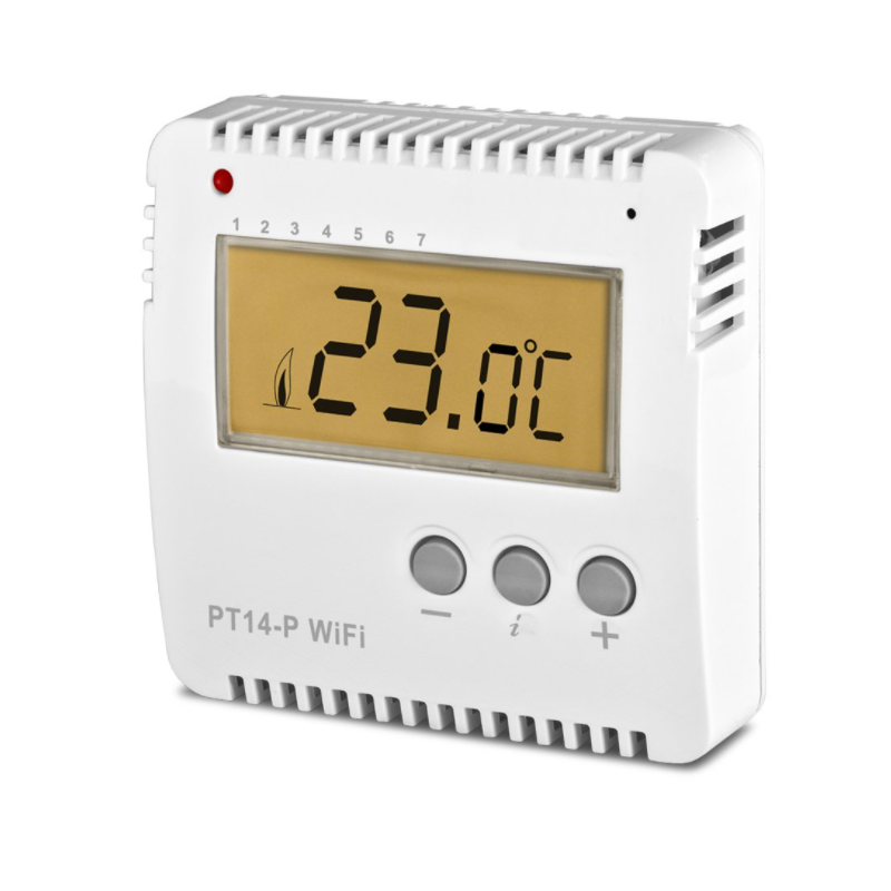 PT14-P WiFi - Prostorový WiFi termostat pro ovládání el. topení - Elektrobock