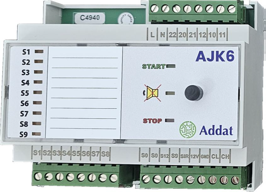 AJK6 - Řídící jednotka pro automatické jištění kotelny