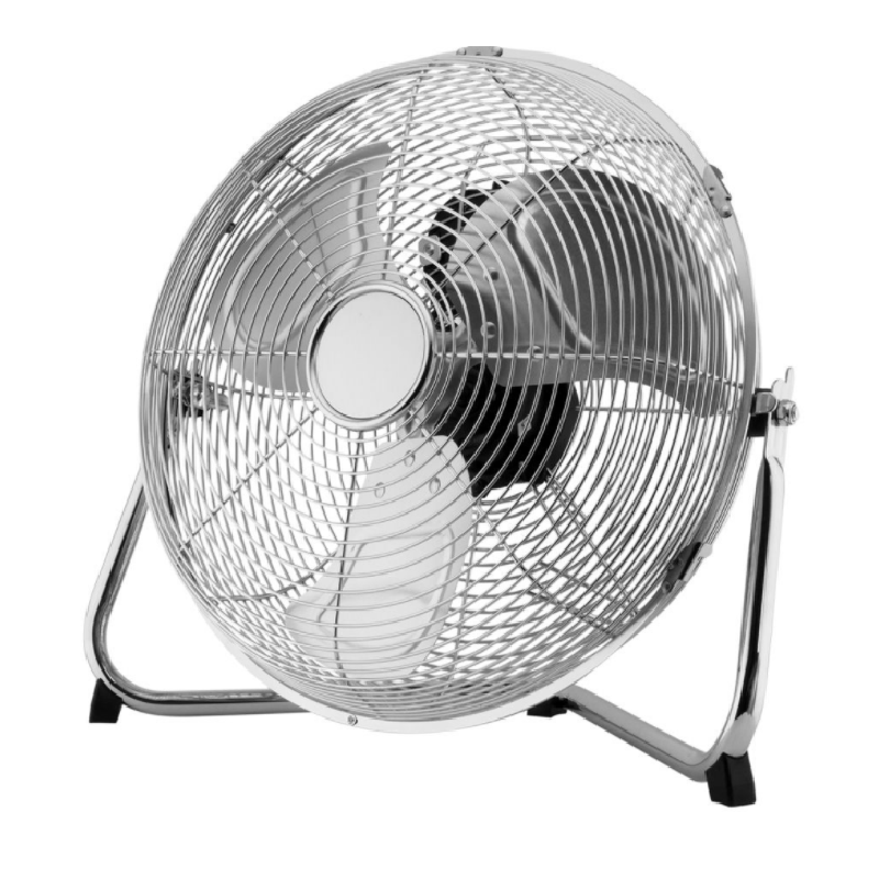 Podlahový ventilátor 45cm, 3 rychlosti, chrom, 140 W