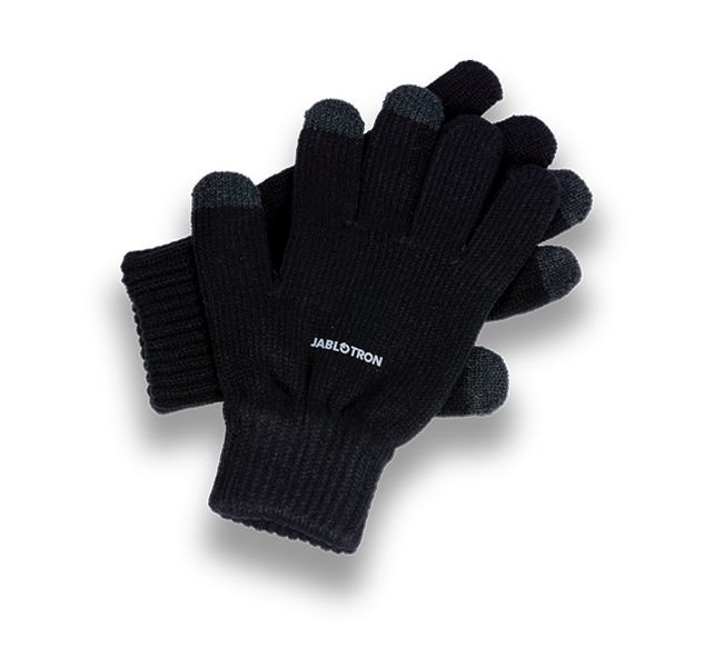 Černé pletené rukavice