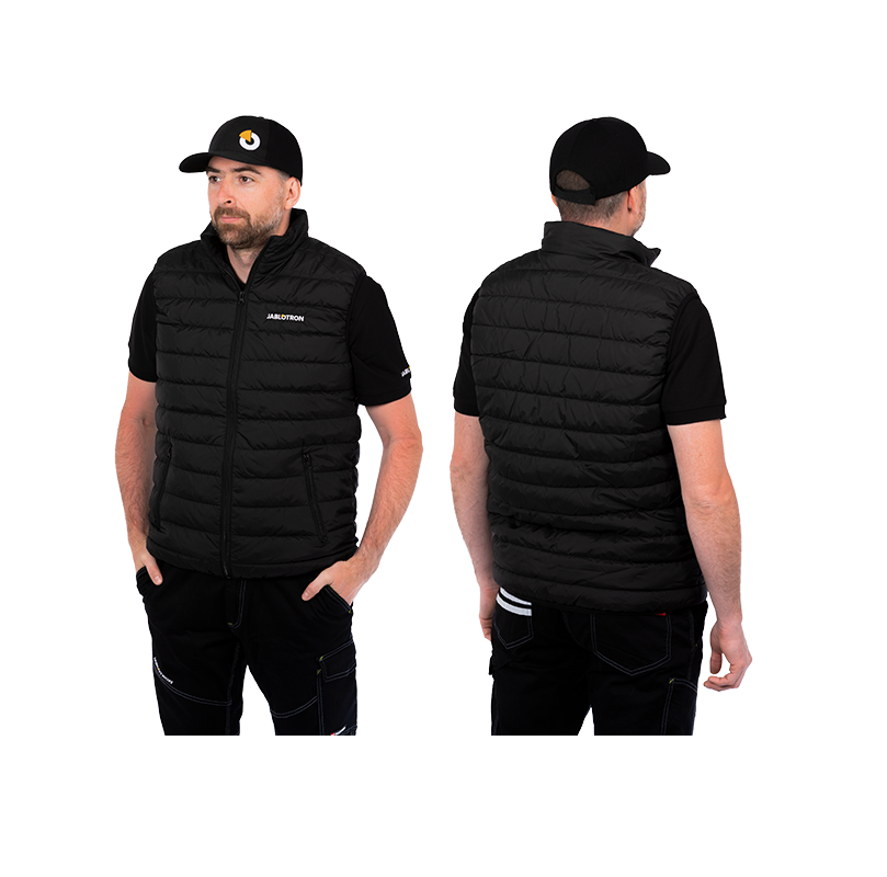 Černá prošívaná vesta se zipem - velikost XL
