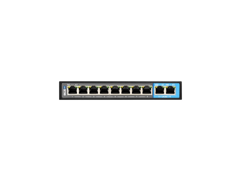 BCS-B-SP0802G 8portový PoE switch, exPoE, 8× PoE 100 Mbps, 2× RJ45 uplink – přenos…