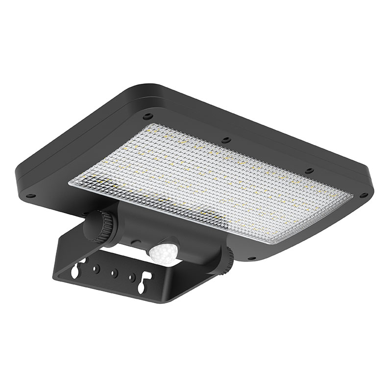Solight LED solární osvětlení se senzorem, 5W, 500lm, 4000K, Li-Ion, černá