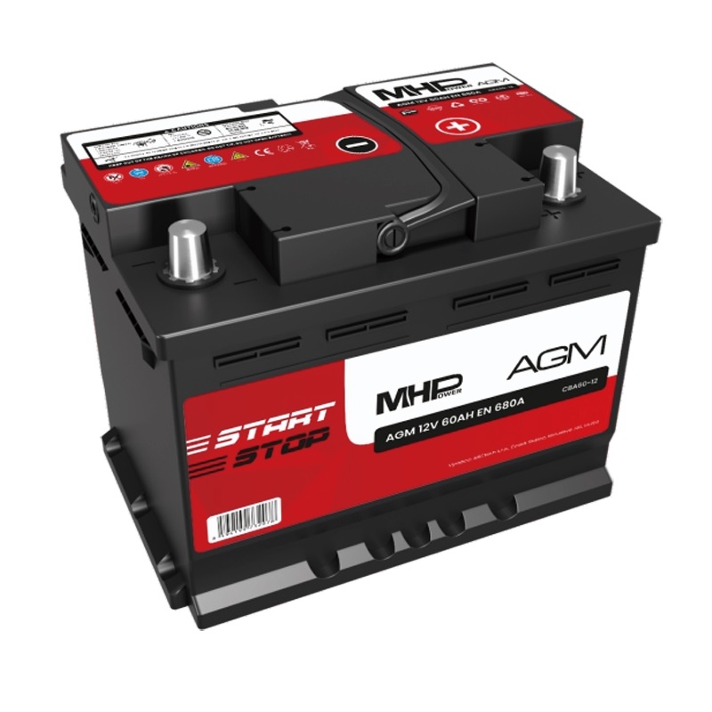 MHPower CBA60-12 autobaterie AGM 12V 60Ah 680A Start-Stop