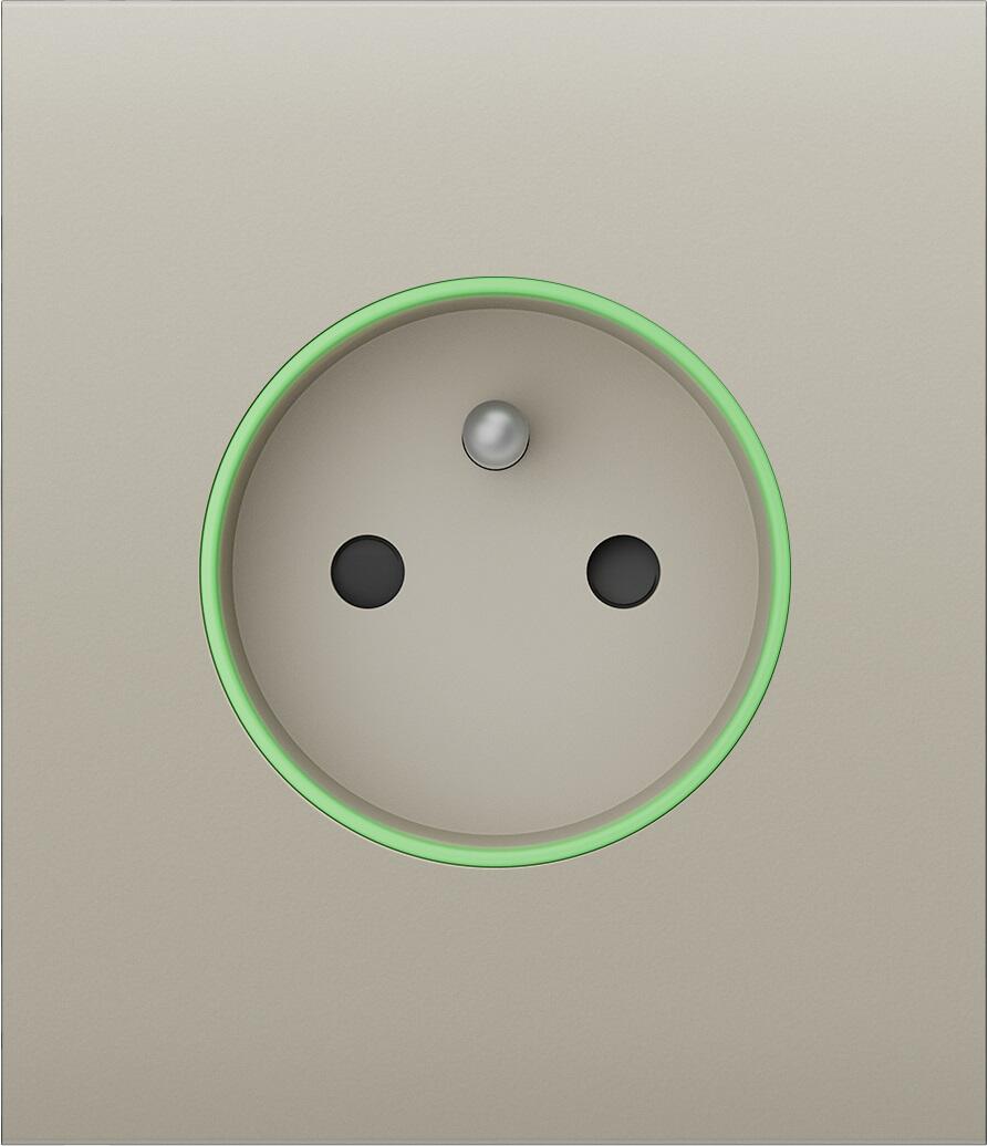 CenterCover (type E), přední panel pro Outlet, ivory