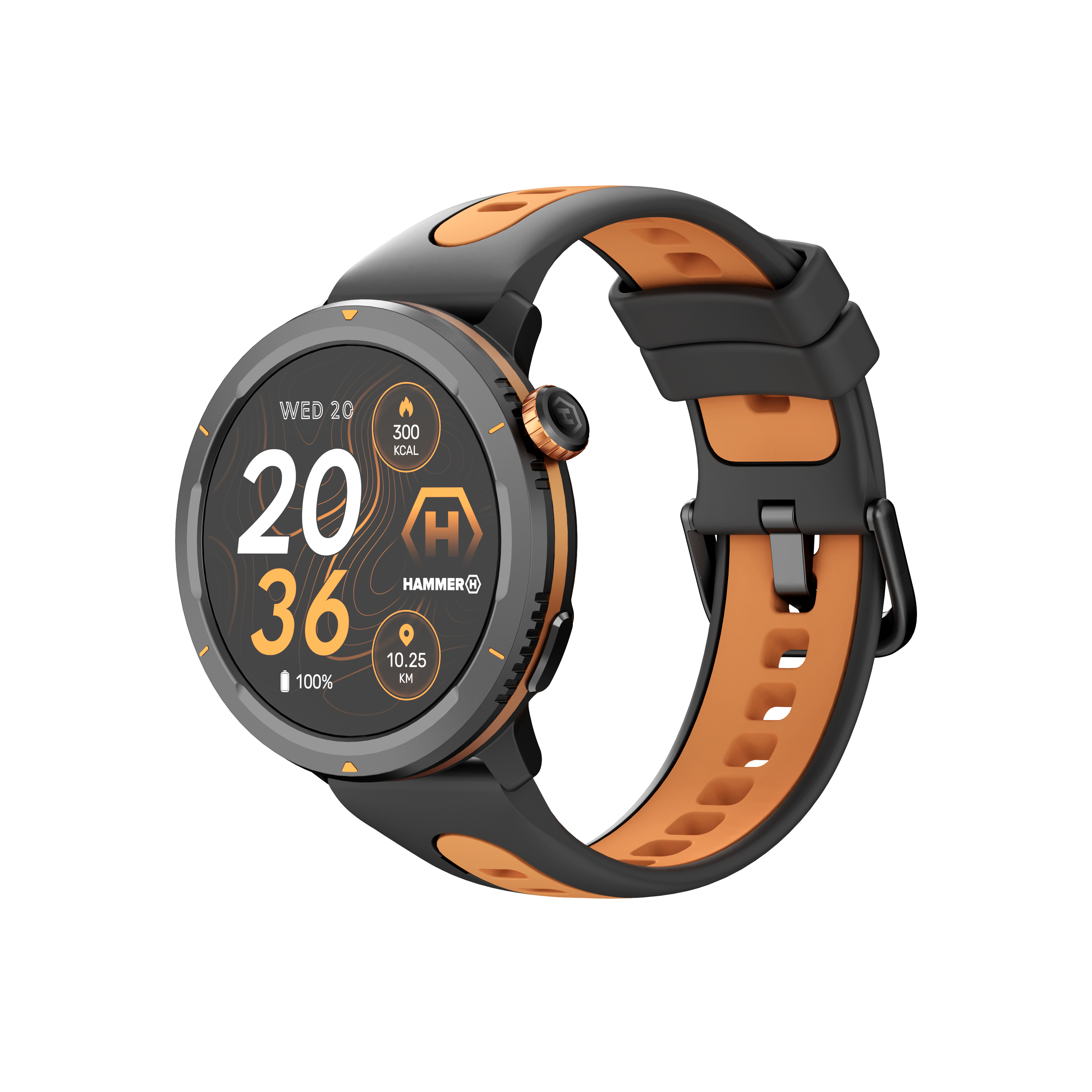 Chytré hodinky Hammer Watch 2 lite oranžovo-černé