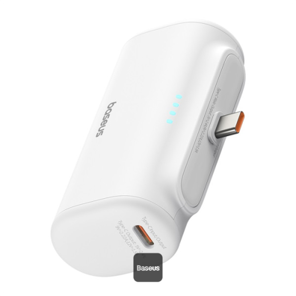 Powerbanka Baseus Compact 5000mAh, 20W, s konektorem USB-C bílá
