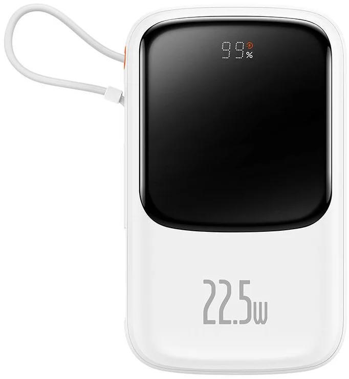 Powerbanka Baseus Qpow Pro 10000mAh, 22,5W, s kabelem USB-C bílá barva
