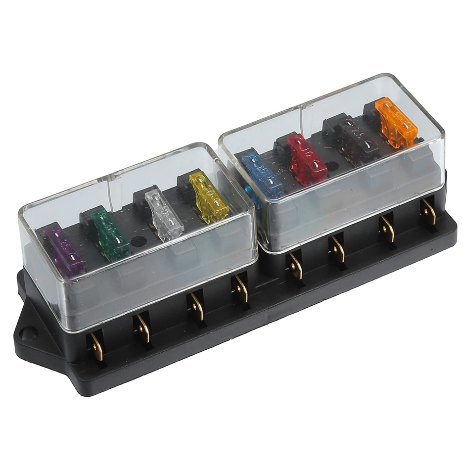 Distribuční blok - 8 pojistek /pojistkový držák/