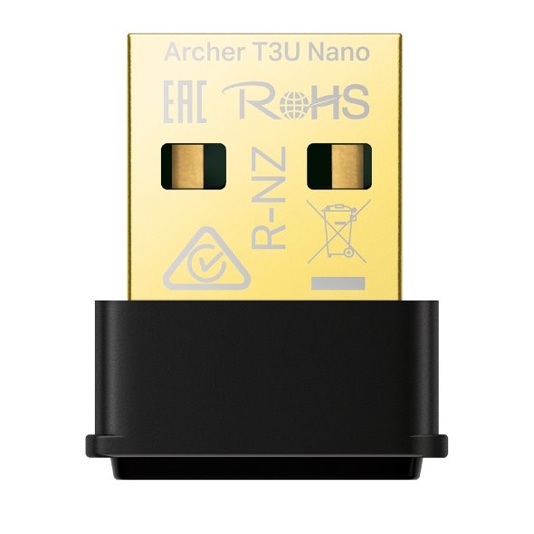 USB klient TP-Link Archer T3U Nano AC 1300 Dual Band Wireless 400Mbps 2,4GHz/ 867Mbps 5GHz, USB 2.0