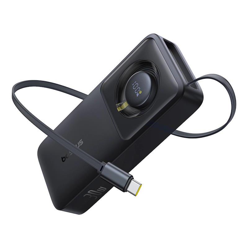 Powerbanka Baseus OS Free2Pull 10000mAh, 30W, s kabelem USB-C černá