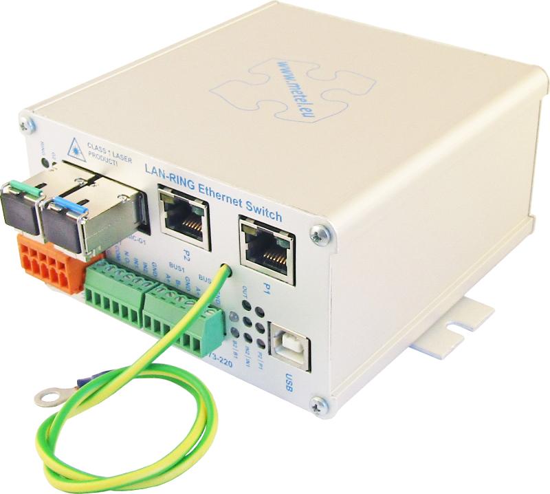 1-989-220 2G-2S.0.2.F-BOX-POE-PP, Průmyslový switch pro kruhovou topologii s 2x SFP…