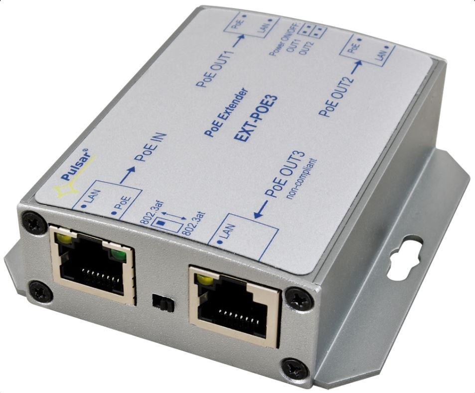 CP-PR-111 PoE extender s rozbočením na tři IP kamery