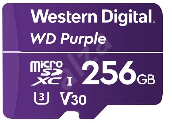 CP-PR-136 MicroSDXC paměťová karta Western Digital PURPLE pro kamerové systémy - 256GB