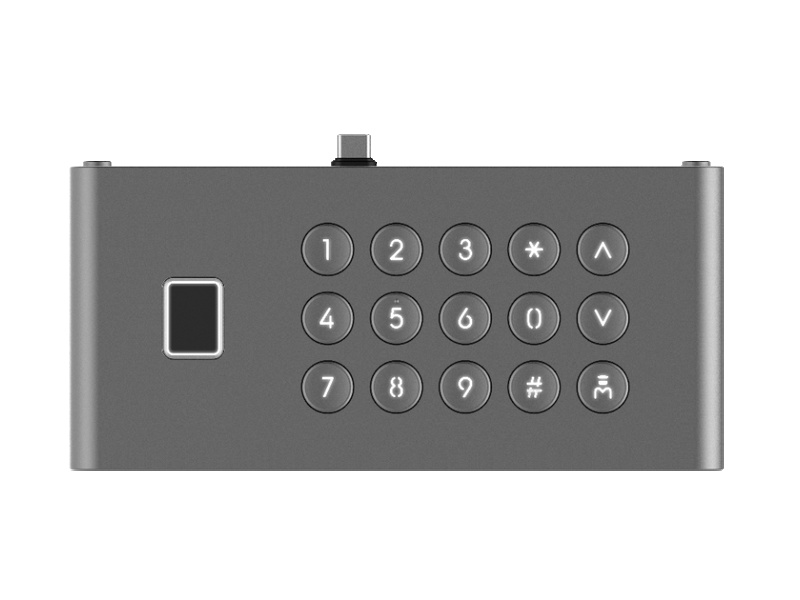 DS-KDM9633-FKP Přídavný modul klávesnice a čtečky otisků prstů pro dveřní jednotky řady…
