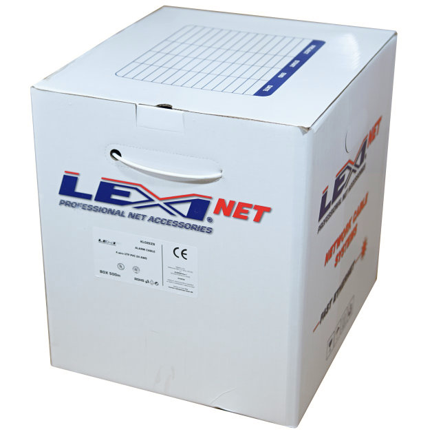 LEXI-Net kabel EZS 4 UTP PVC vodiče 4x0,5 Eca, 500m samoodvíjecí box