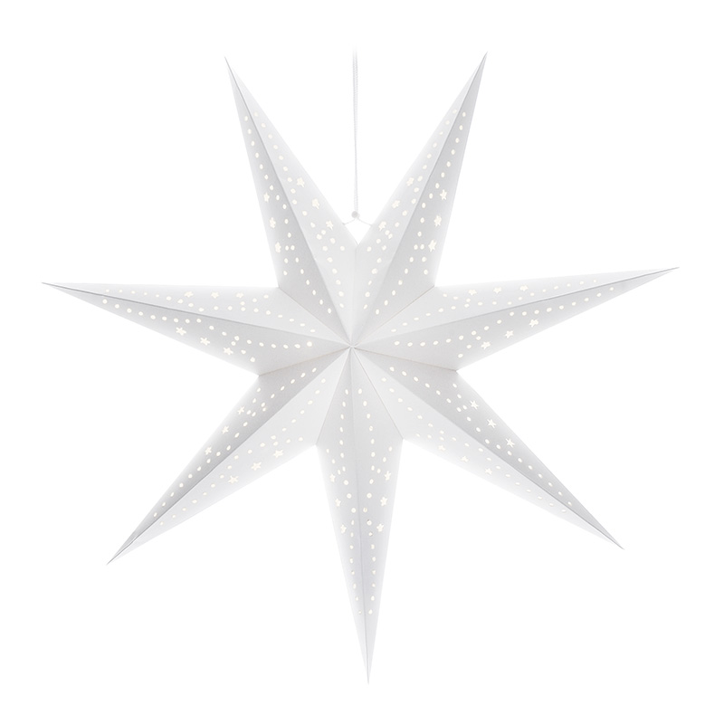 Solight LED vánoční hvězda, závěsná, 60cm, 20x LED, časovač, 2x AA