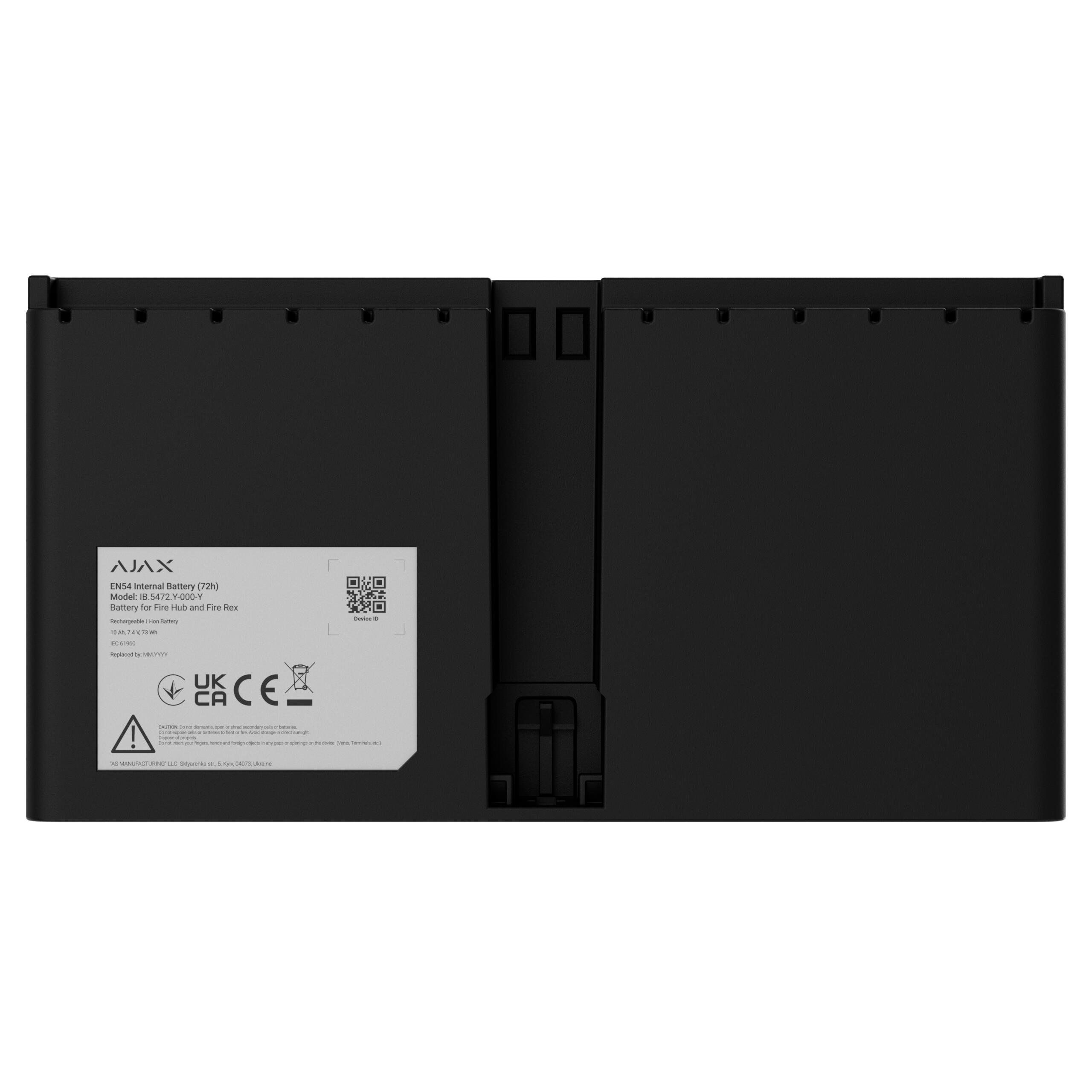 EN54 Internal Battery (72h), 10Ah, baterie pro Fire Hub/ Fire Rex, černá