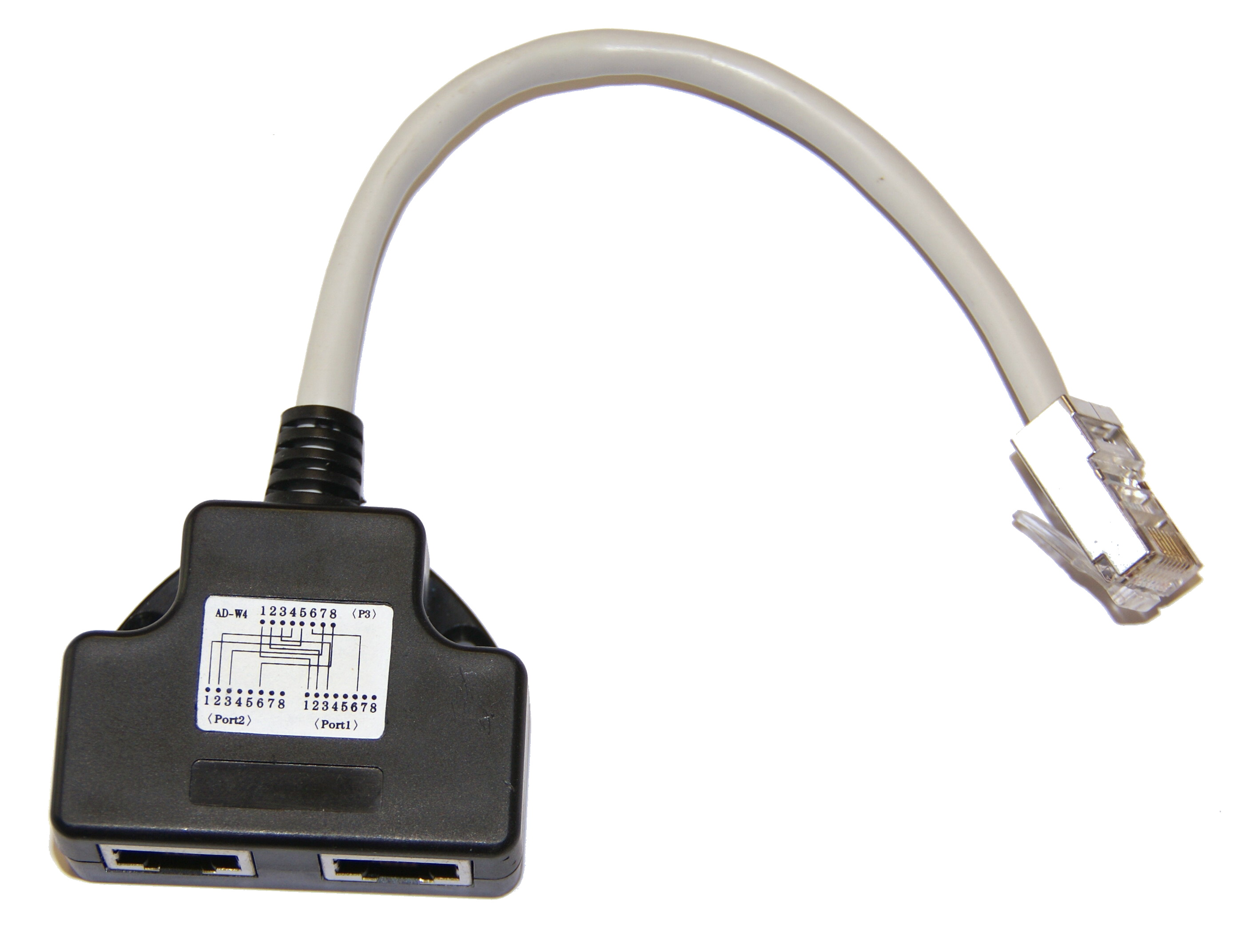 Adaptér RJ45 1x8p8c/2x8p4c Cat5 PC-TEL