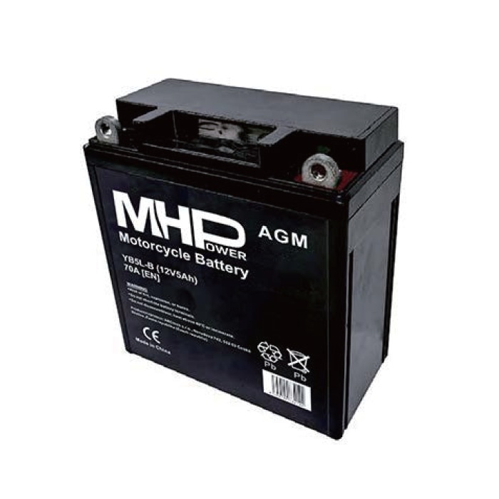 Motobaterie MHPower YB5L-B AGM 12V, 5Ah, 70A