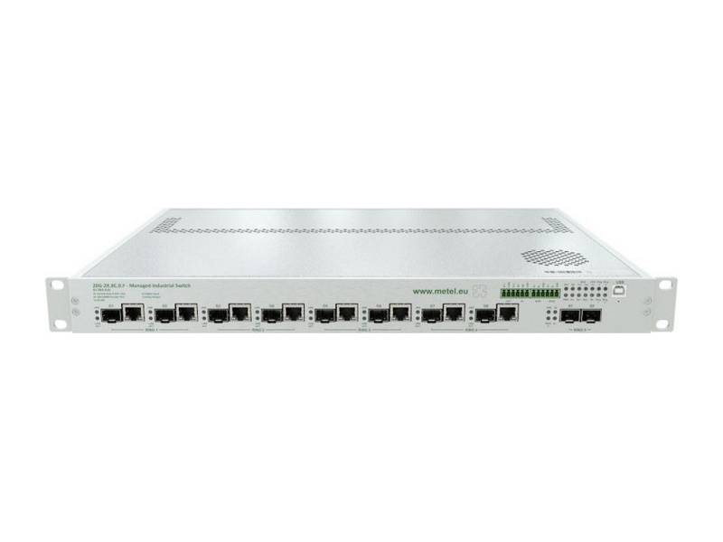 1-984-410 20G-2X.8C.0.F-UNIT/1U, Průmyslový managed switch 19"/1U s podporou: 2x…