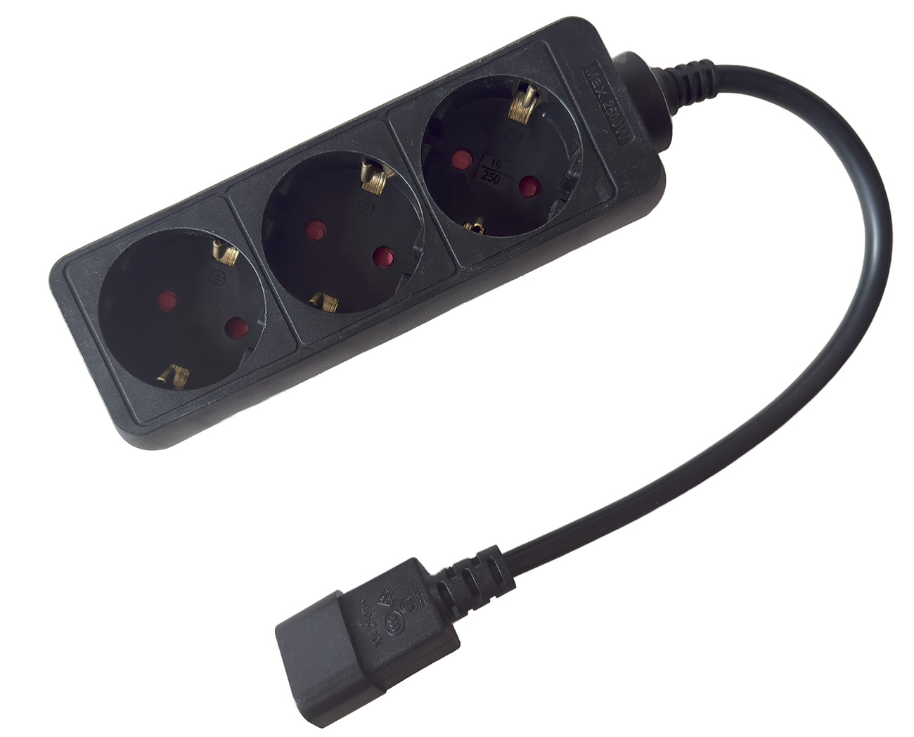 Maxlink redukce k UPS (3 zásuvky typ DE SCHUKO), max. 250V, 10A, délka 30cm