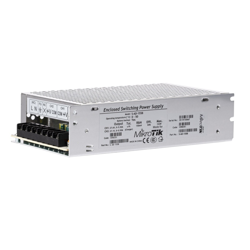 MikroTik S-AD-155B průmyslový zdroj - 27,6V 5A, 151,55W