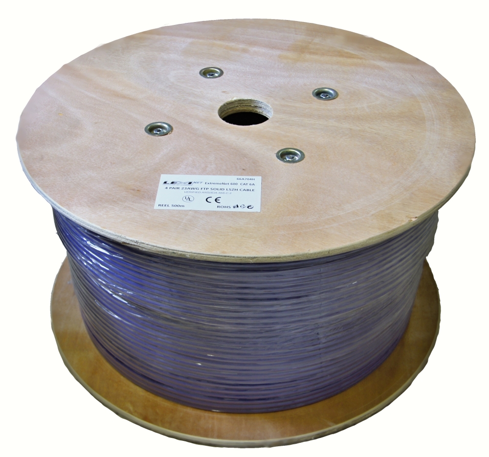 LEXI-Net instalační kabel Cat 6 FTP LSOH (Dca) 500m cívka fialový