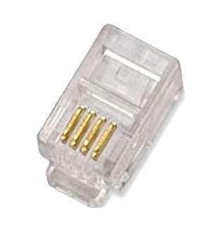 Konektor RJ10 4/4  3 micron zlacení