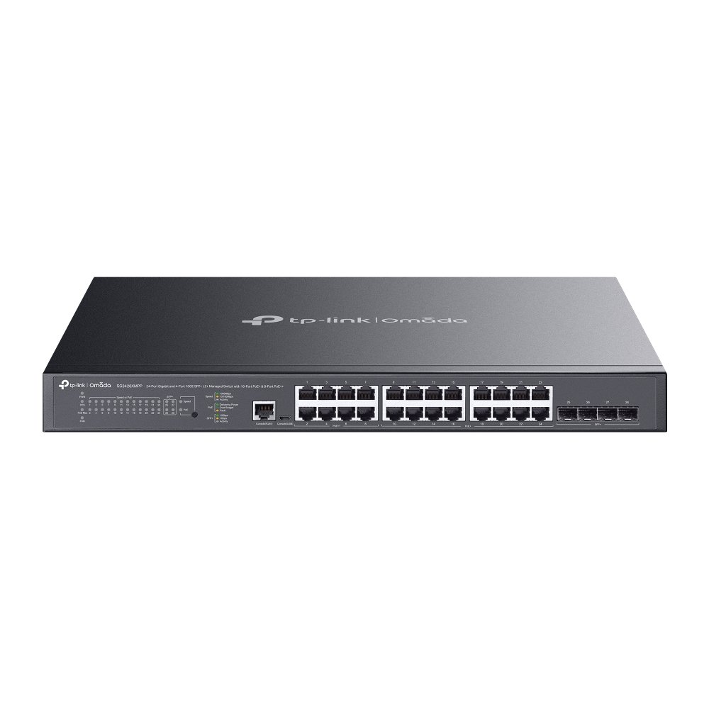 Switch TP-Link SG3428XMPP 16x GLan s PoE+, 8x GLan s PoE++, 4x SFP+, 500W, 19", Omada SDN